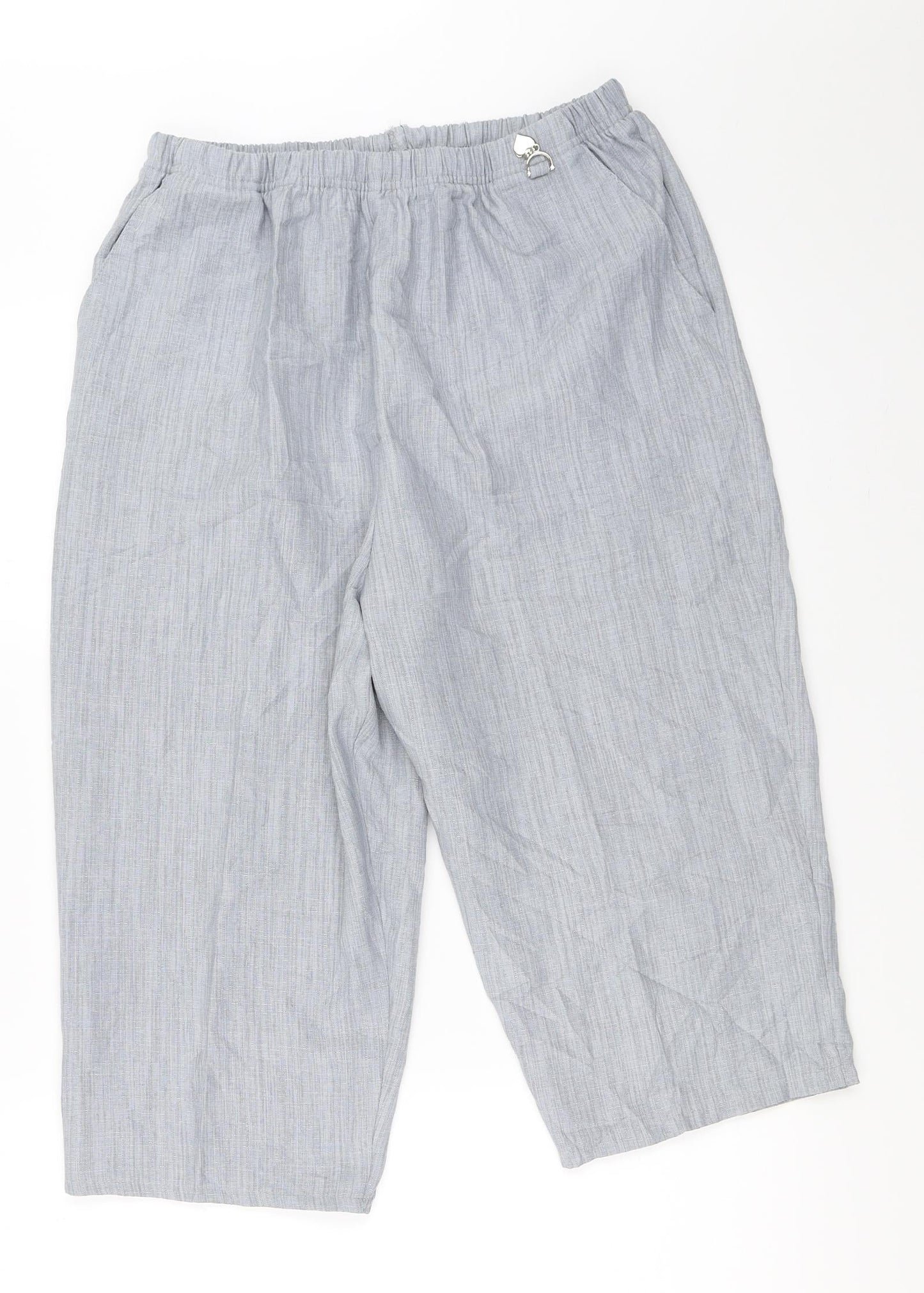 Preworn Womens Grey   Cropped Trousers Size L