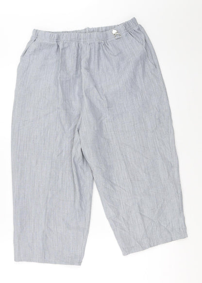 Preworn Womens Grey   Cropped Trousers Size L