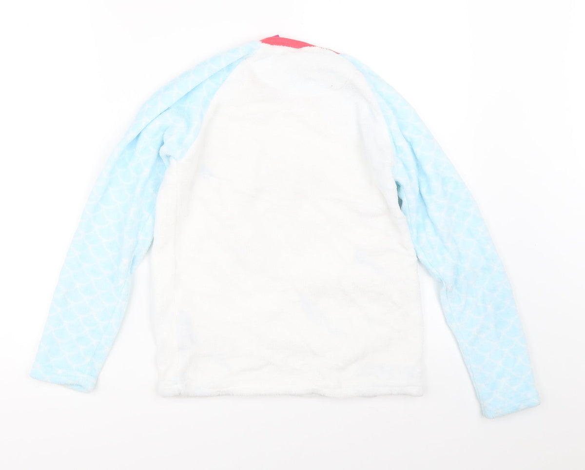 Disney Girls White Solid  Top Pyjama Top Size 10-11 Years  - The Little Mermaid
