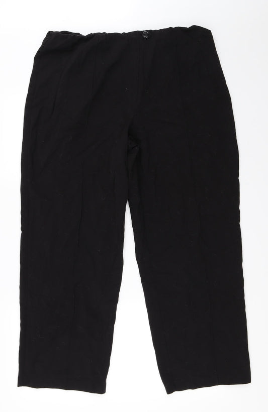 Constance Wood Womens Black   Trousers  Size 18 L27 in