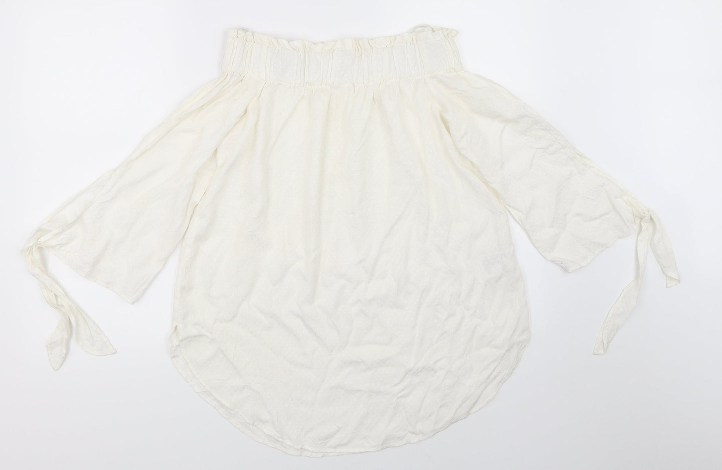H&M Womens White   Basic Blouse Size 34