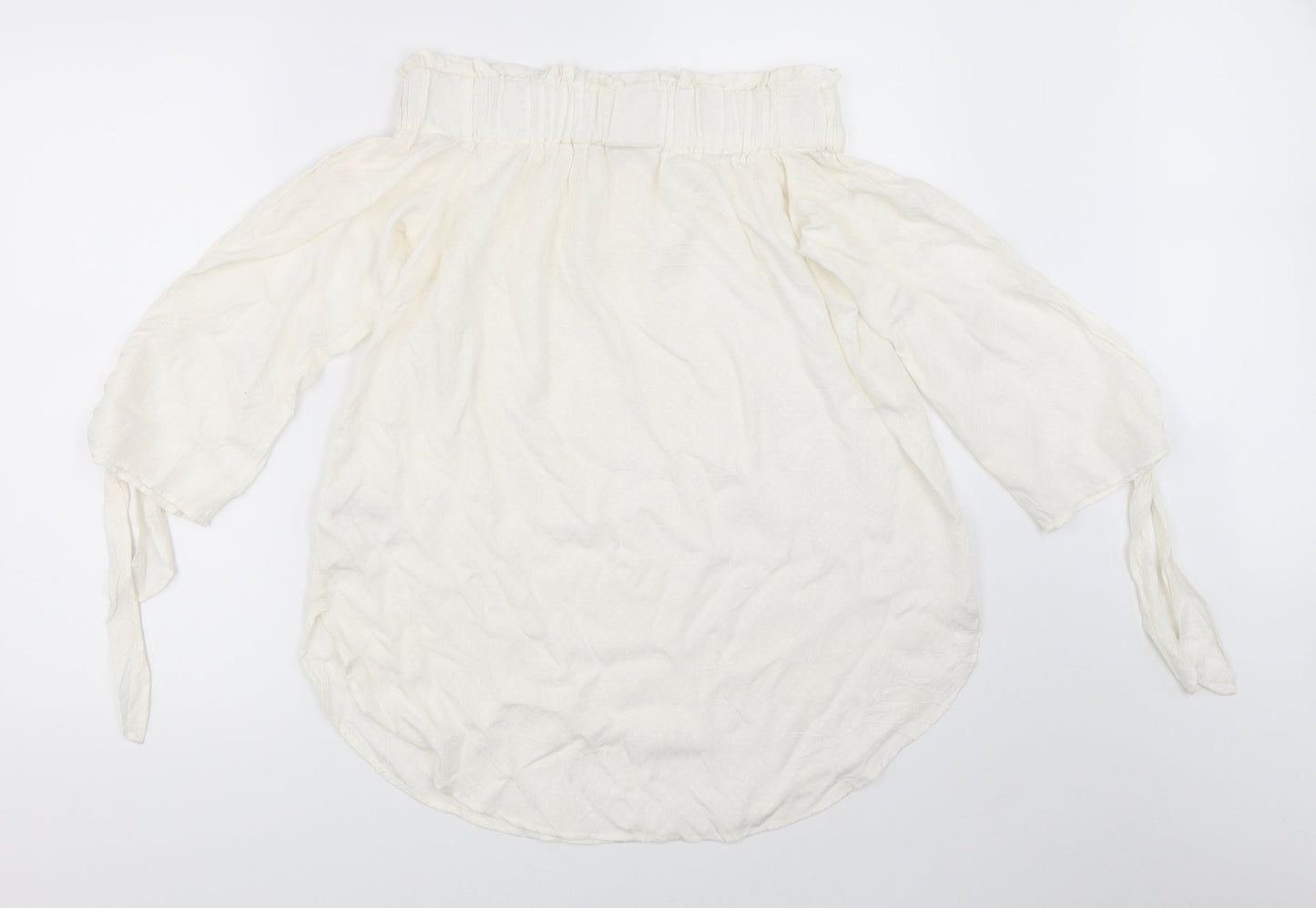 H&M Womens White   Basic Blouse Size 34