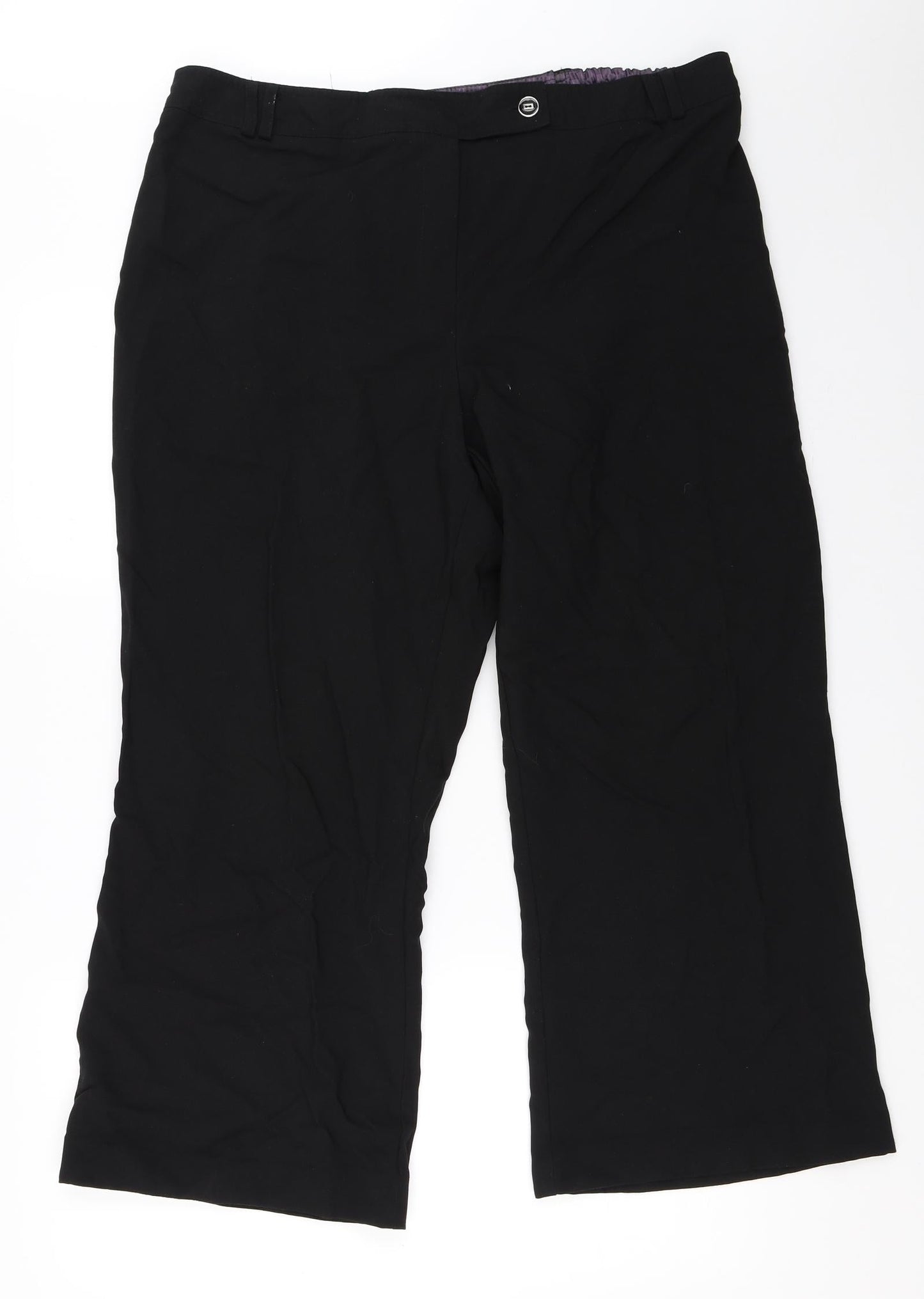 M&Co Womens Black   Trousers  Size 20 L25 in