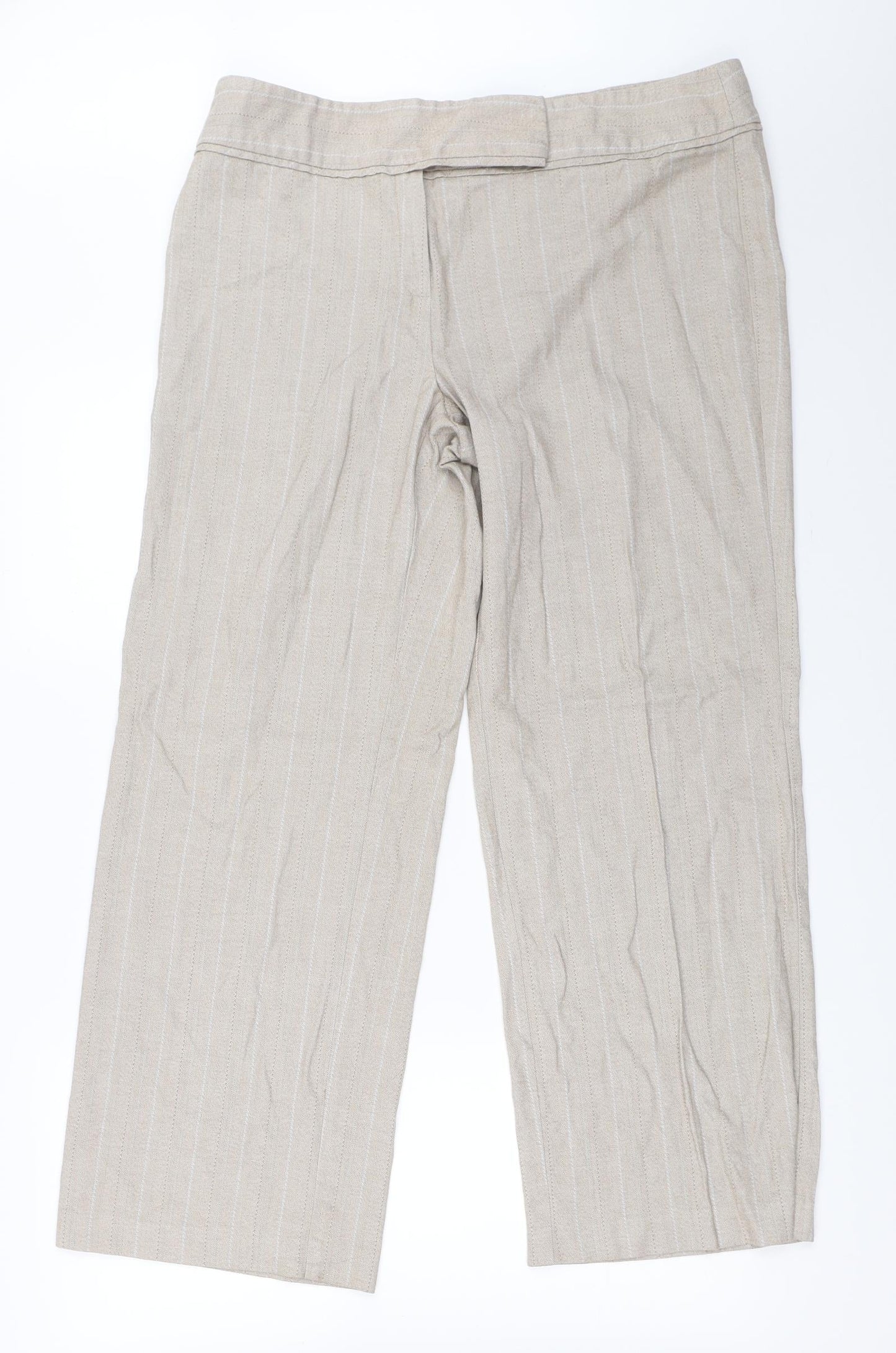 Marks and Spencer Womens Beige   Trousers  Size 18 L29 in