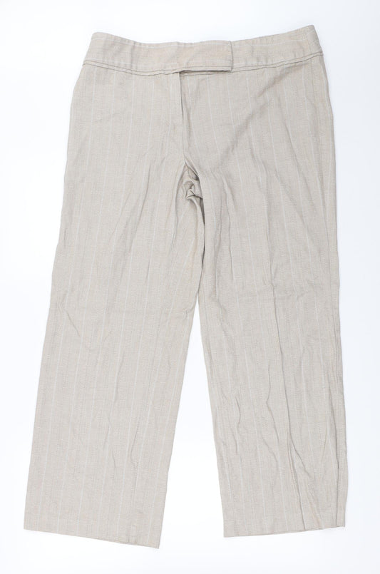 Marks and Spencer Womens Beige   Trousers  Size 18 L29 in