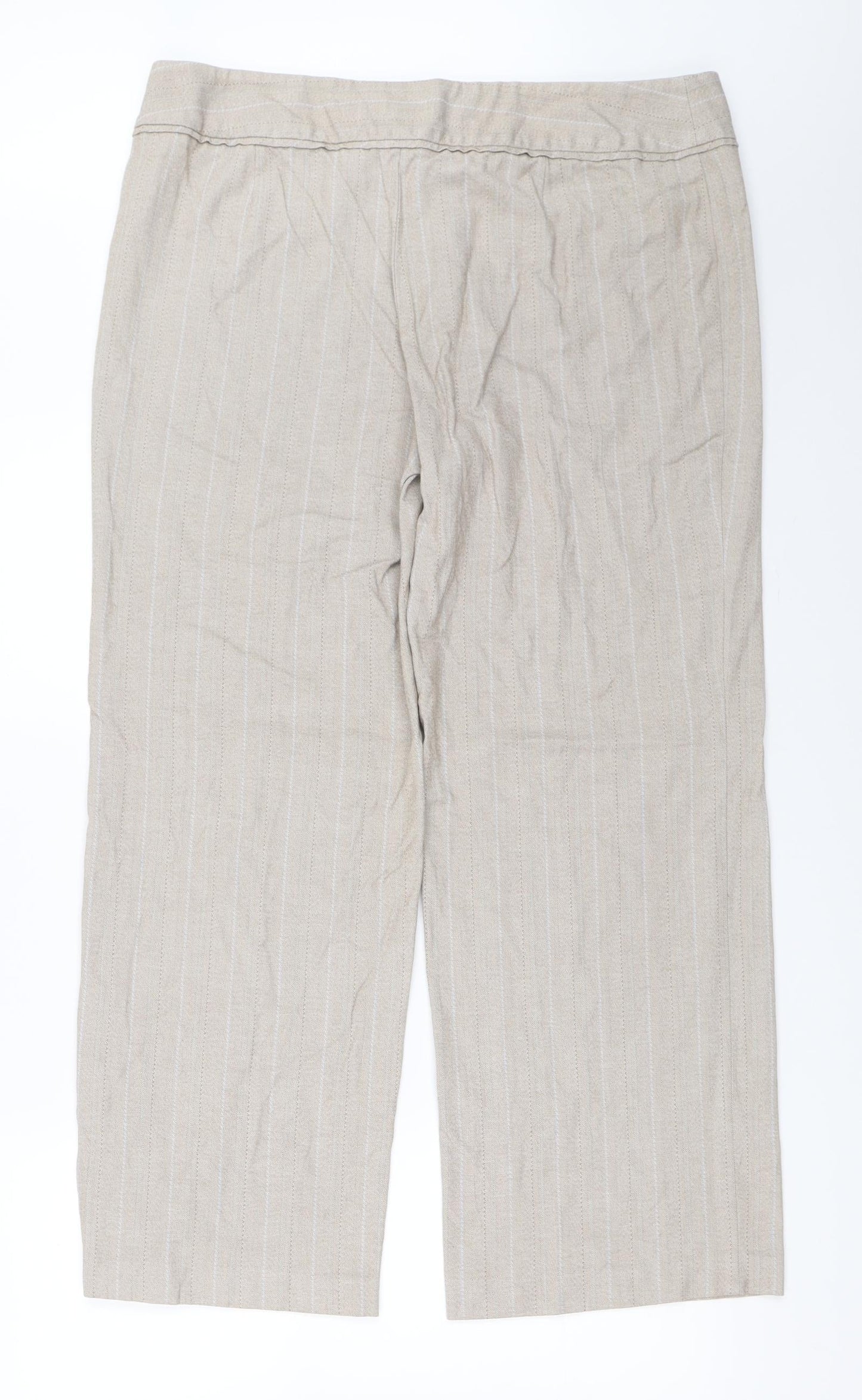 Marks and Spencer Womens Beige   Trousers  Size 18 L29 in