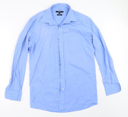 George Mens Blue    Button-Up Size 15