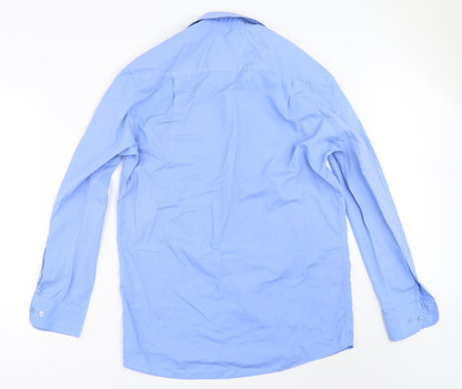 George Mens Blue    Button-Up Size 15