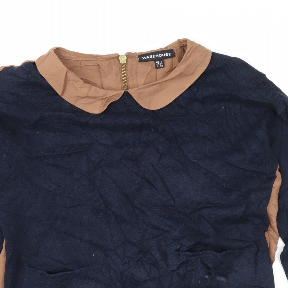 Warehouse Womens Blue   Pullover Jumper Size 6