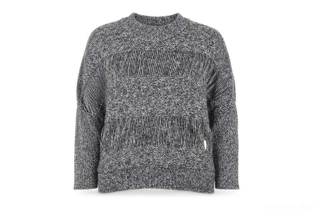 New Look Womens Silver   Pullover Jumper Size 10  - Cropped