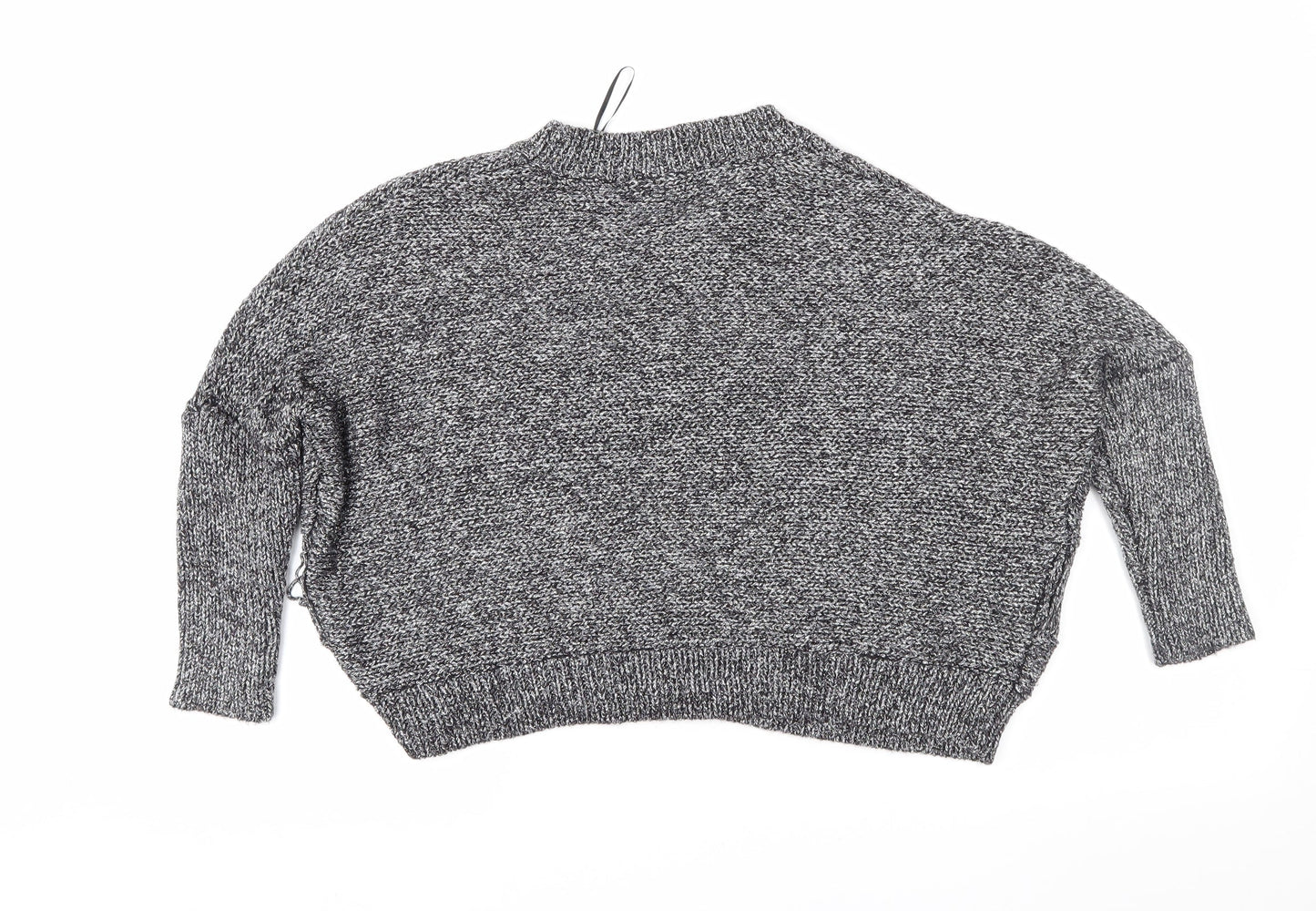 New Look Womens Silver   Pullover Jumper Size 10  - Cropped