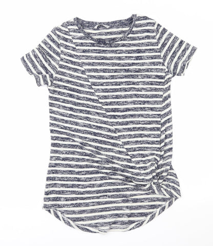 Tu Womens Blue Striped  Pullover Jumper Size 10