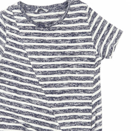 Tu Womens Blue Striped  Pullover Jumper Size 10