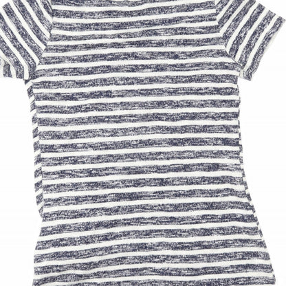 Tu Womens Blue Striped  Pullover Jumper Size 10