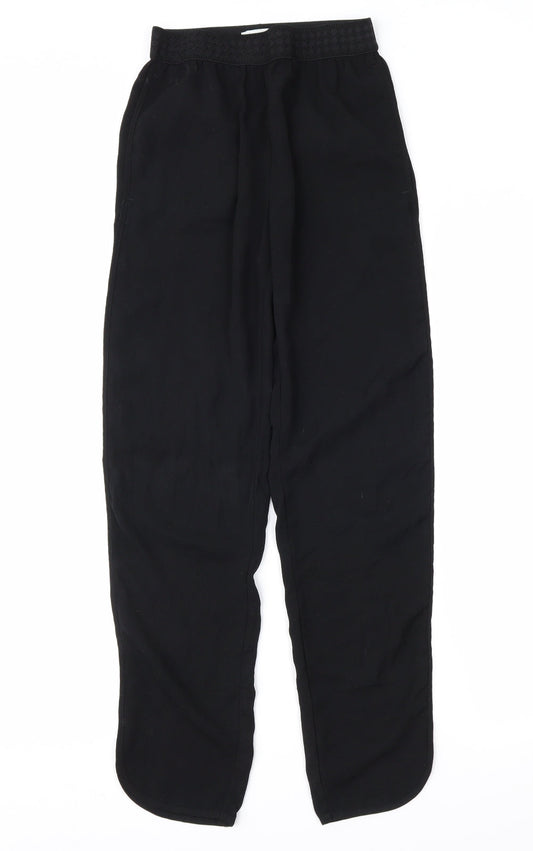 H&M Womens Black   Trousers  Size 4 L28 in