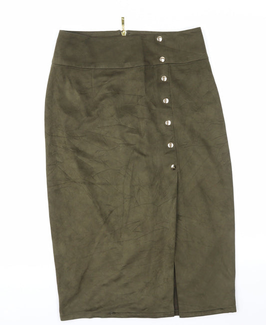 Mistress Rocks Womens Green   Straight & Pencil Skirt Size M