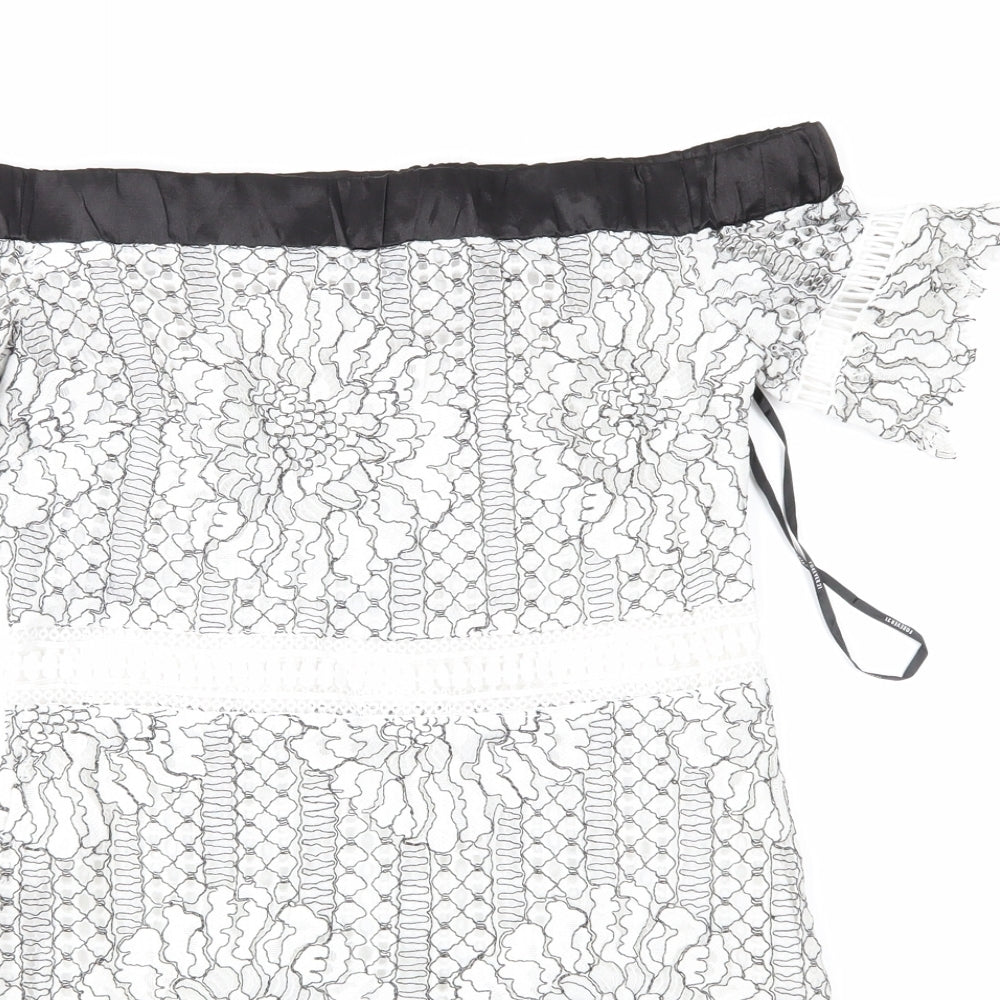 FOREVER 21 Womens White Floral Lace Shift  Size S