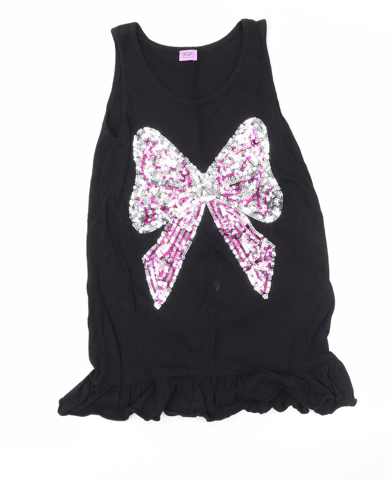 F&F Girls Black   Basic Blouse Size 12-13 Years