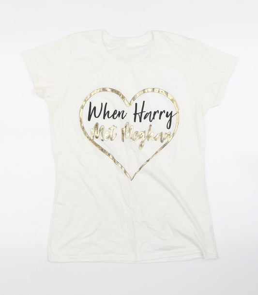 Preworn Womens White   Basic T-Shirt Size S