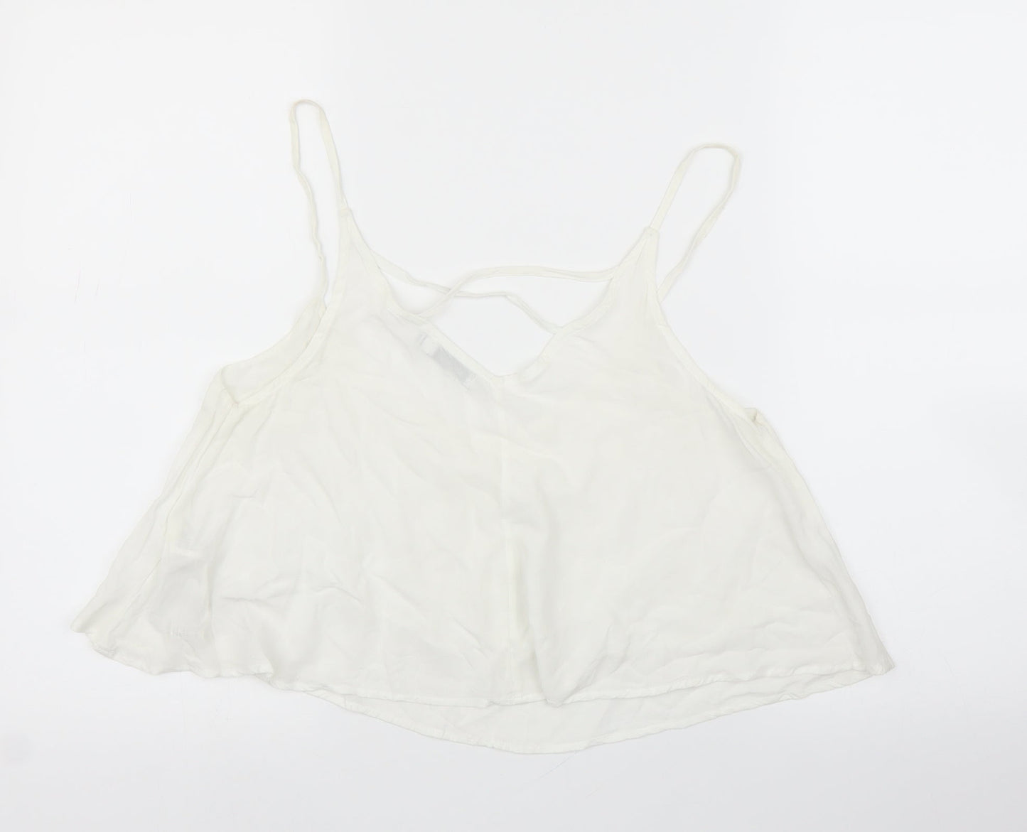 Bershka Womens White   Camisole Blouse Size M