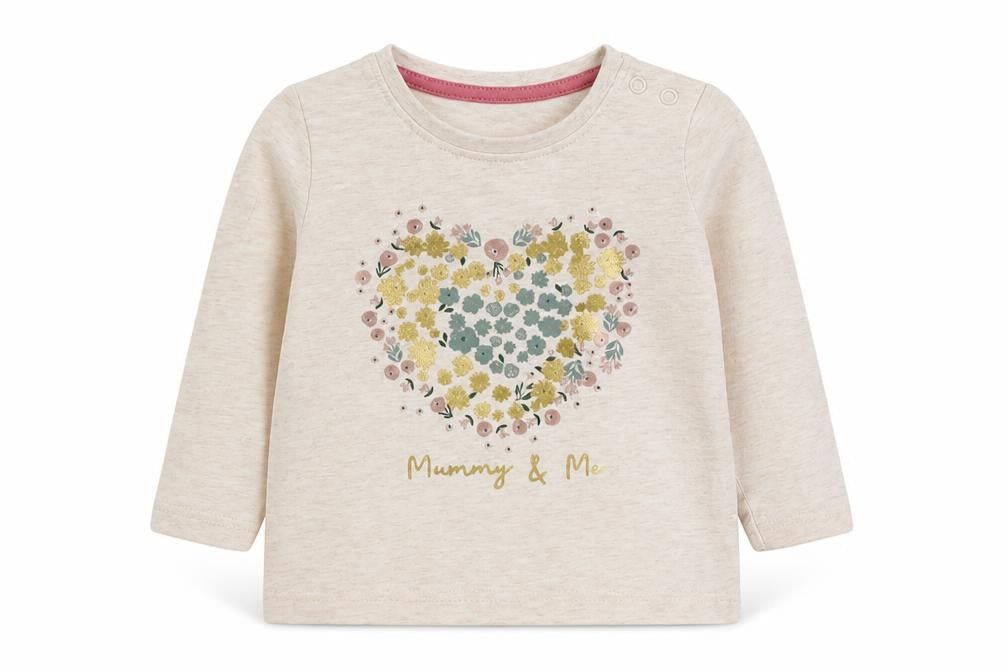Primark Girls Beige   Basic T-Shirt Size 6-9 Months