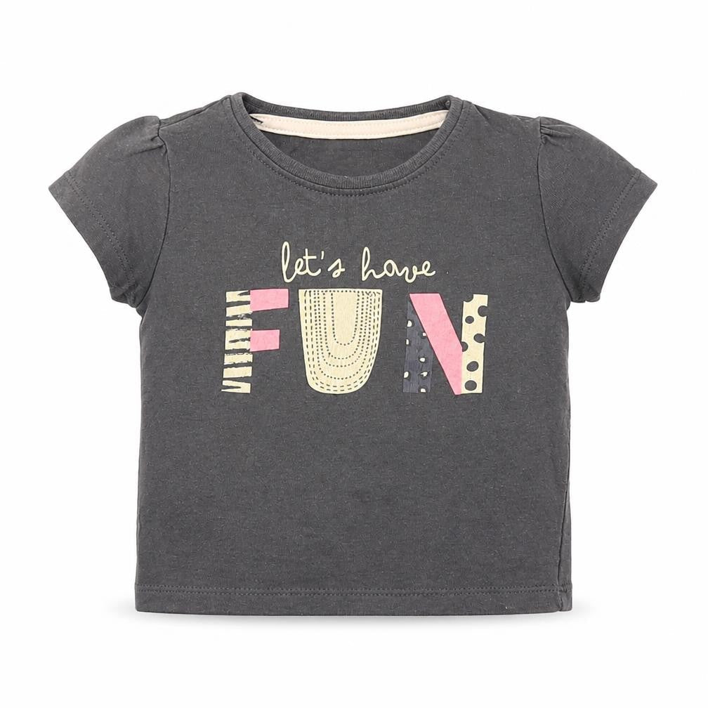 Primark Girls Grey   Basic T-Shirt Size 9-12 Months