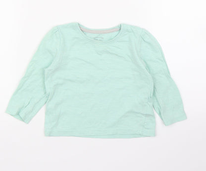 Additional front view of Primark girls’ green basic t-shirt, size 12, months
