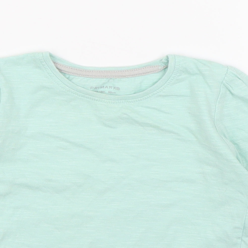 Primark Girls Green   Basic T-Shirt Size 12 Months