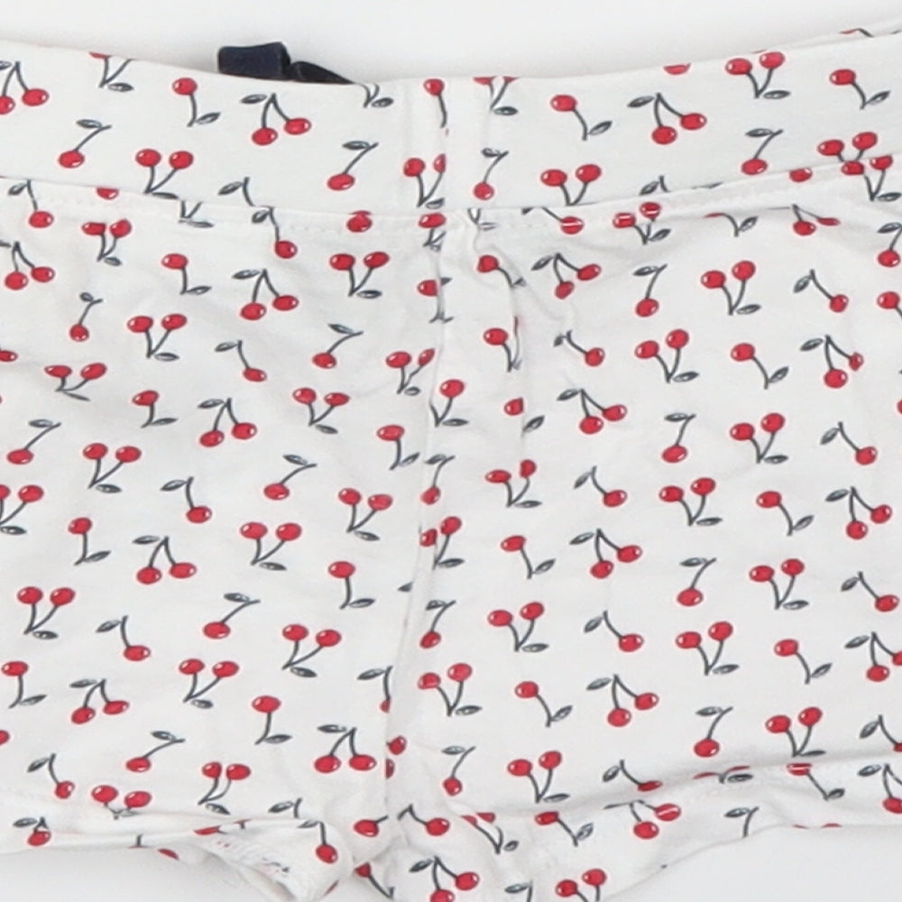 Primark Girls White   Capri Leggings Size 9 Months  - Cherry, Shorts