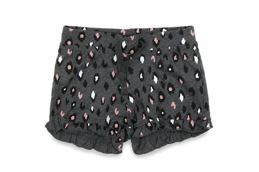 Front view of Primark girls’ grey animal print capri leggings, size 9, months - shorts