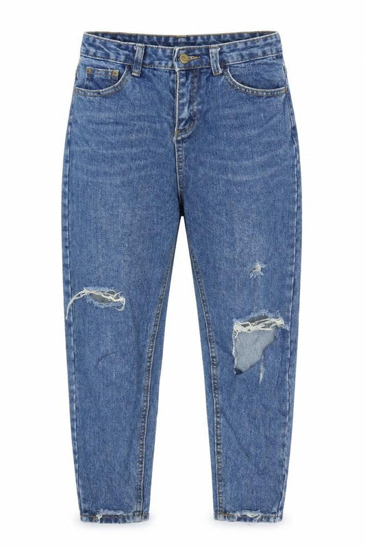 X2 Womens Blue  Denim Mom Jeans Size L L22 in