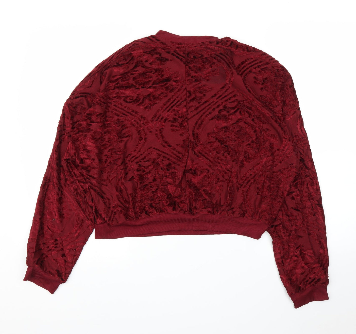 Topshop Womens Purple Floral  Pullover Jumper Size 12