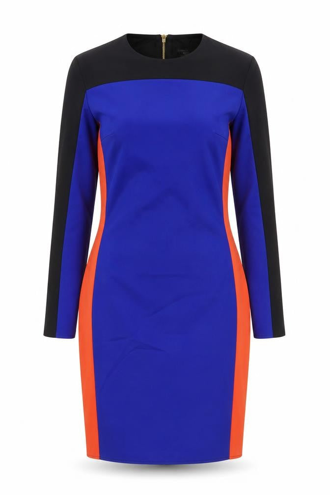 River Island Womens Blue Colourblock  Sheath  Size 8