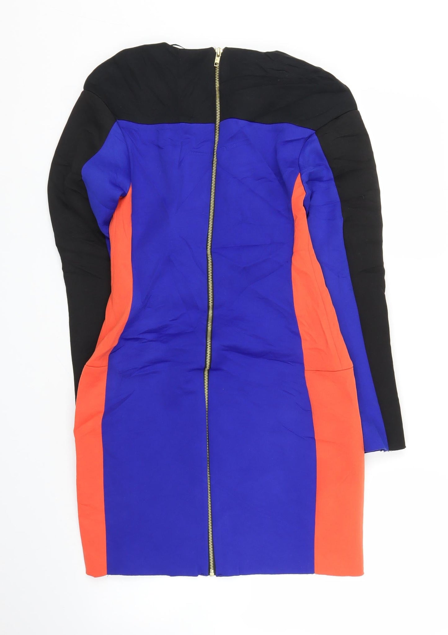 River Island Womens Blue Colourblock  Sheath  Size 8