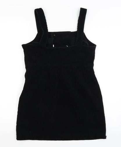 Back view of Miss Selfridge women’s black basic tank, size UK 10