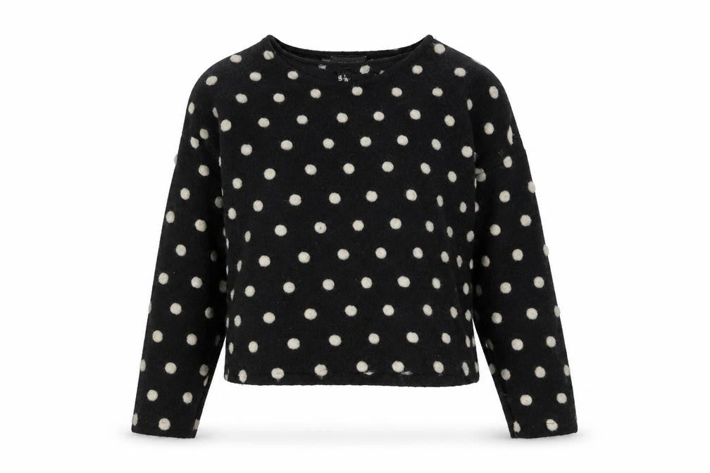 New Look Womens Black Polka Dot  Pullover Jumper Size S
