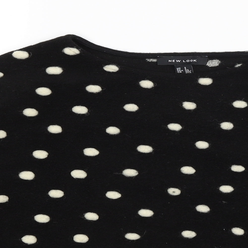 New Look Womens Black Polka Dot  Pullover Jumper Size S