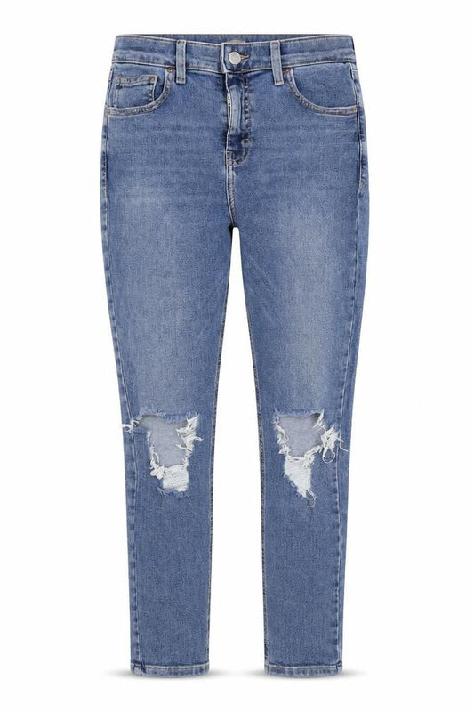 Topshop Womens Blue   Tapered Jeans Size 30 in L27 in