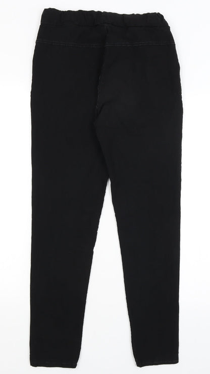 Preworn Womens Black   Trousers  Size 10 L26 in