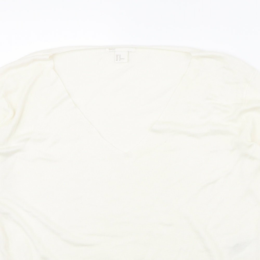 H&M Womens Ivory   Pullover Jumper Size M