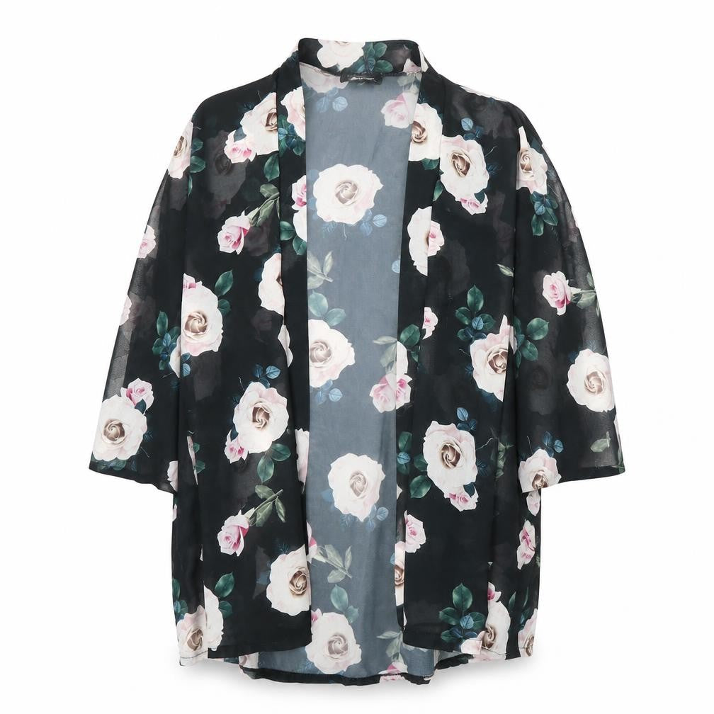 Boohoo Womens Black Floral  Jacket  Size 20