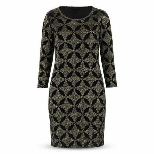 Topshop Womens Black Geometric  Bodycon  Size 10