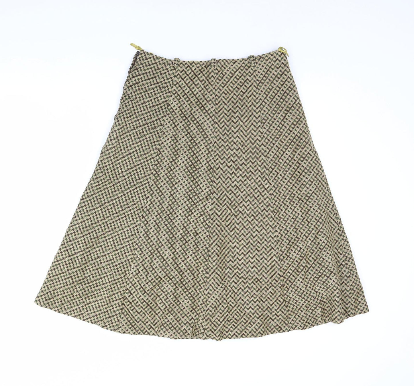 Preworn Womens Beige Herringbone  Flare Skirt Size 30 in