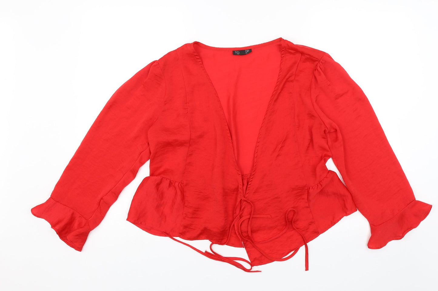 Topshop Womens Red   Shrug Jumper Size 12