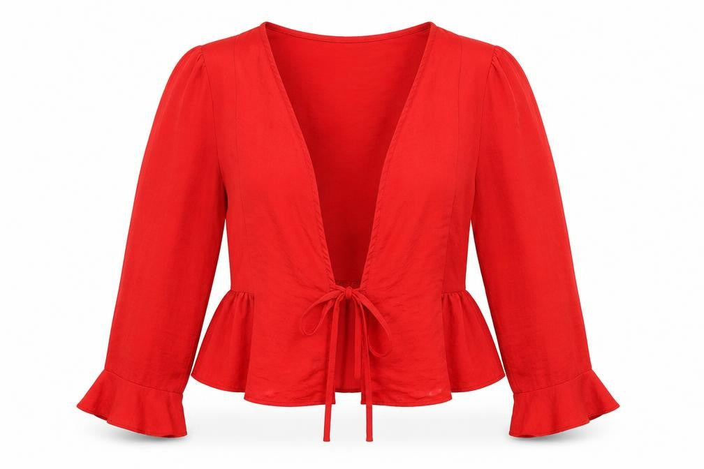 Topshop Womens Red   Shrug Jumper Size 12