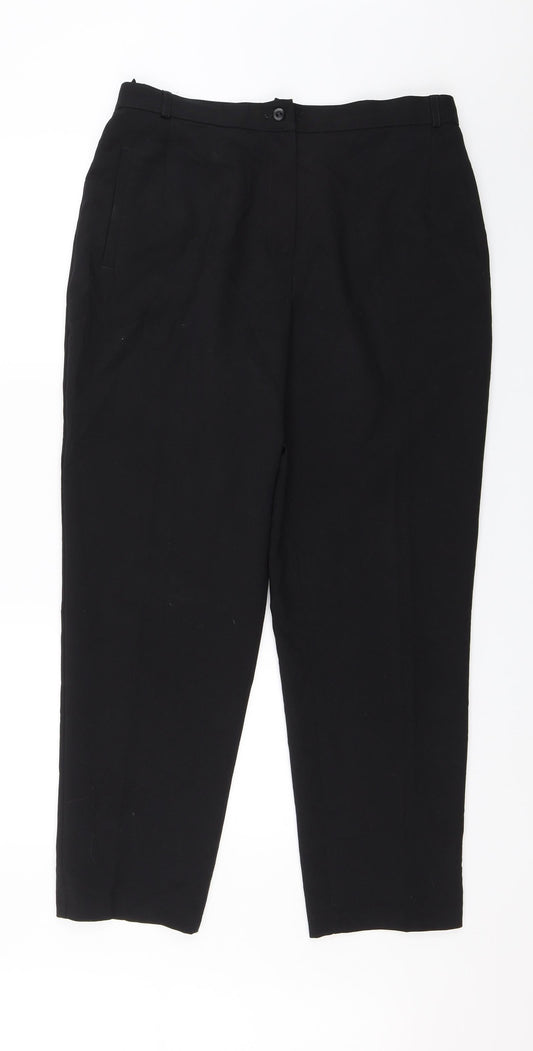 Marks and Spencer Womens Black   Dress Pants Trousers Size 16 L27 in