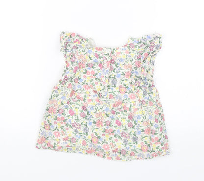 Back view of Primark Baby White Floral Shift, size 12-18, Months