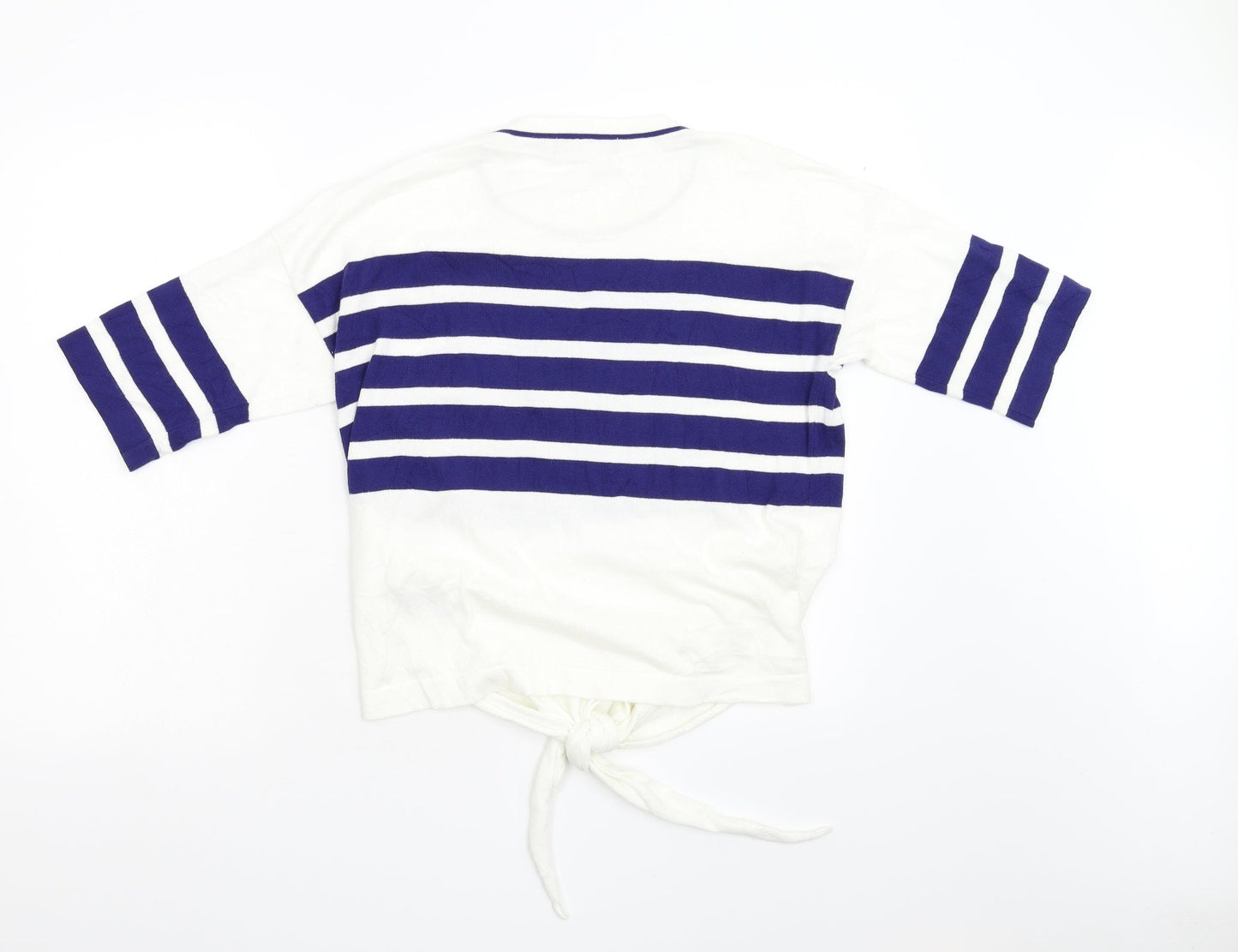 M&S Womens Multicoloured Striped Knit Pullover Jumper Size S