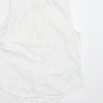 Preloved Primark Womens White   Basic Button-Up Size 14 - Label