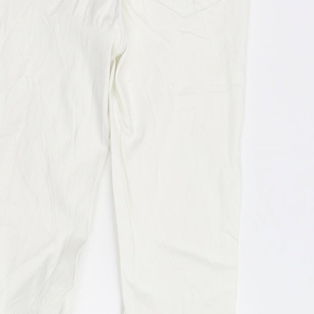 NEXT Womens White   Straight Jeans Size 10 L30 in